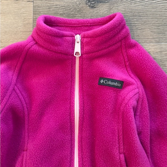 Columbia Barbie Pink Fleece Full Zip Toddler Girls Jacket - Picture 3 of 6